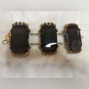 Gucci Crystal Statement Bracelet w/ GG Logo Charm